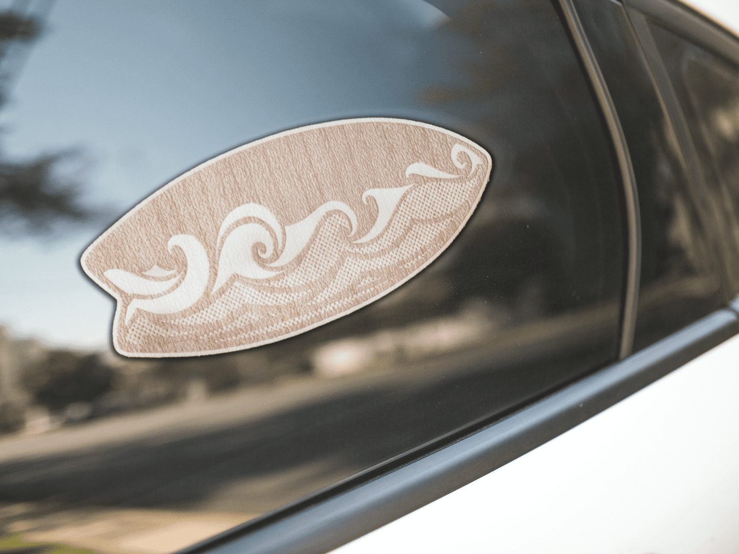 Shortboard Surfboard Wooden Sticker | 10