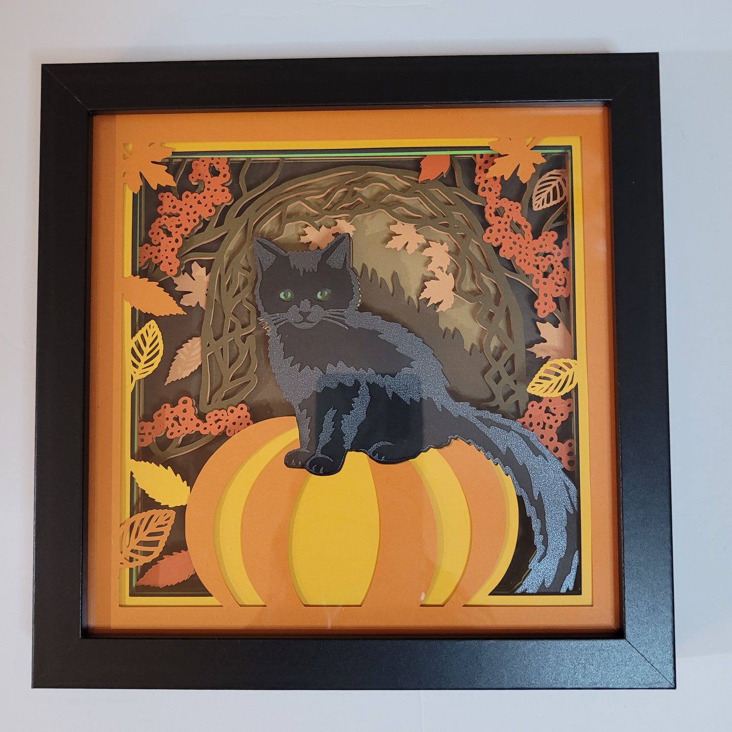 Halloween Black Cat & Pumpkin