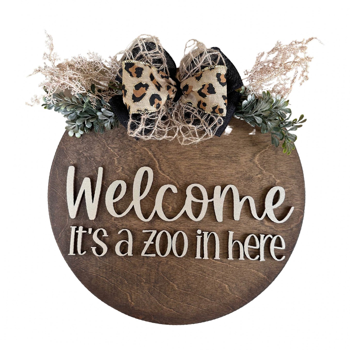 Welcome It's The Jungle Door Sign