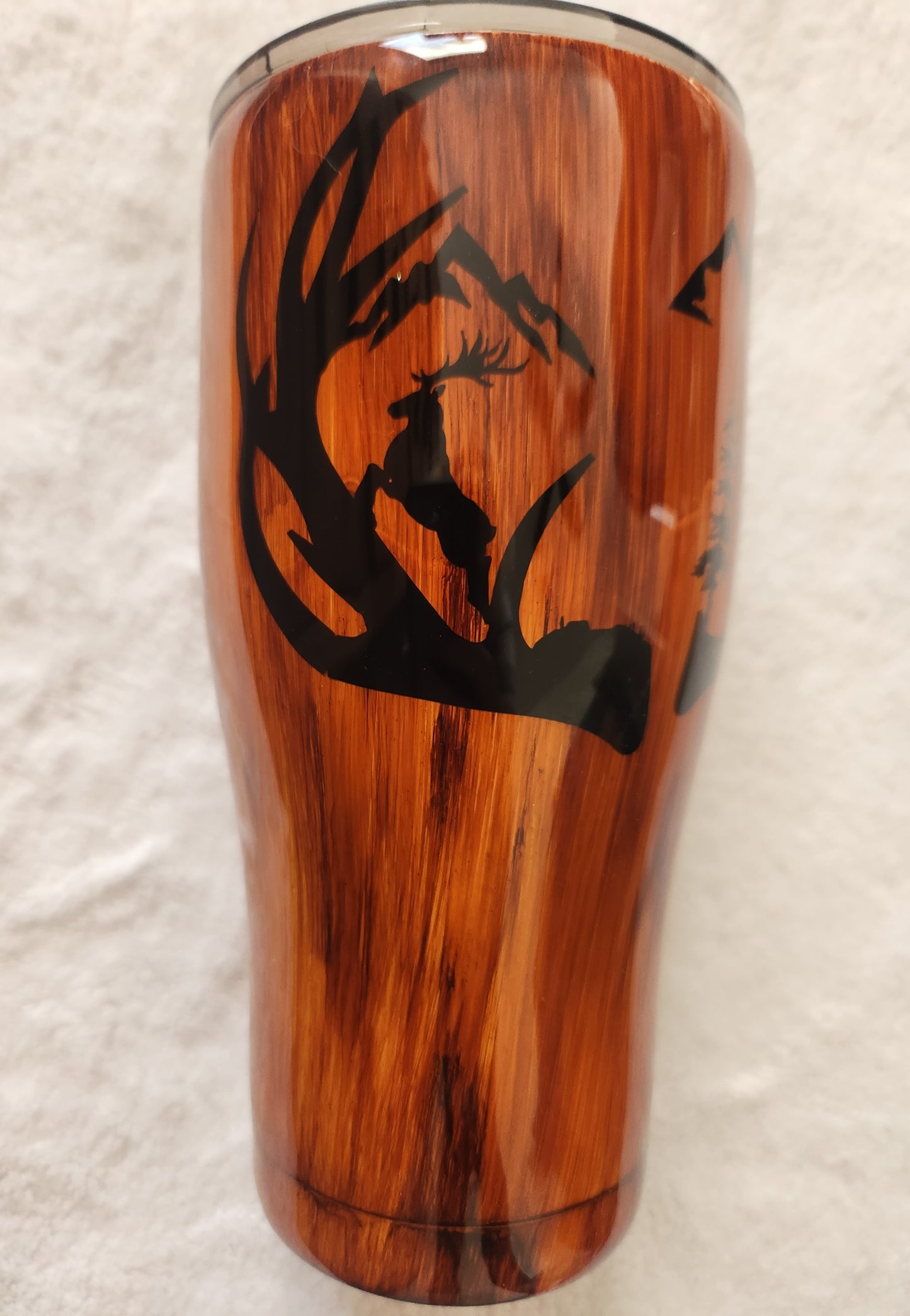 30oz wood grain Deer antler Mountain epoxy Tumber