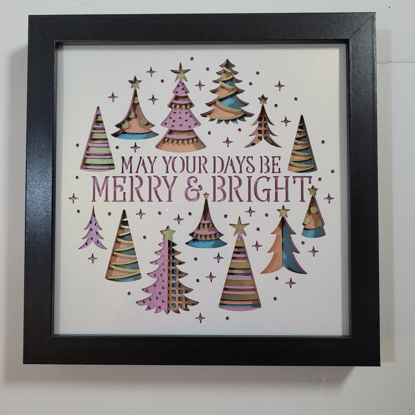Merry and Bright shadow box