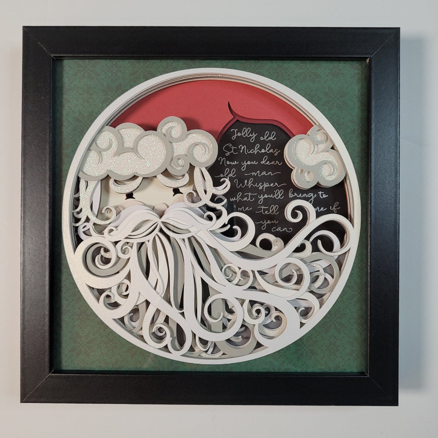 Jolly Old Santa shadow box