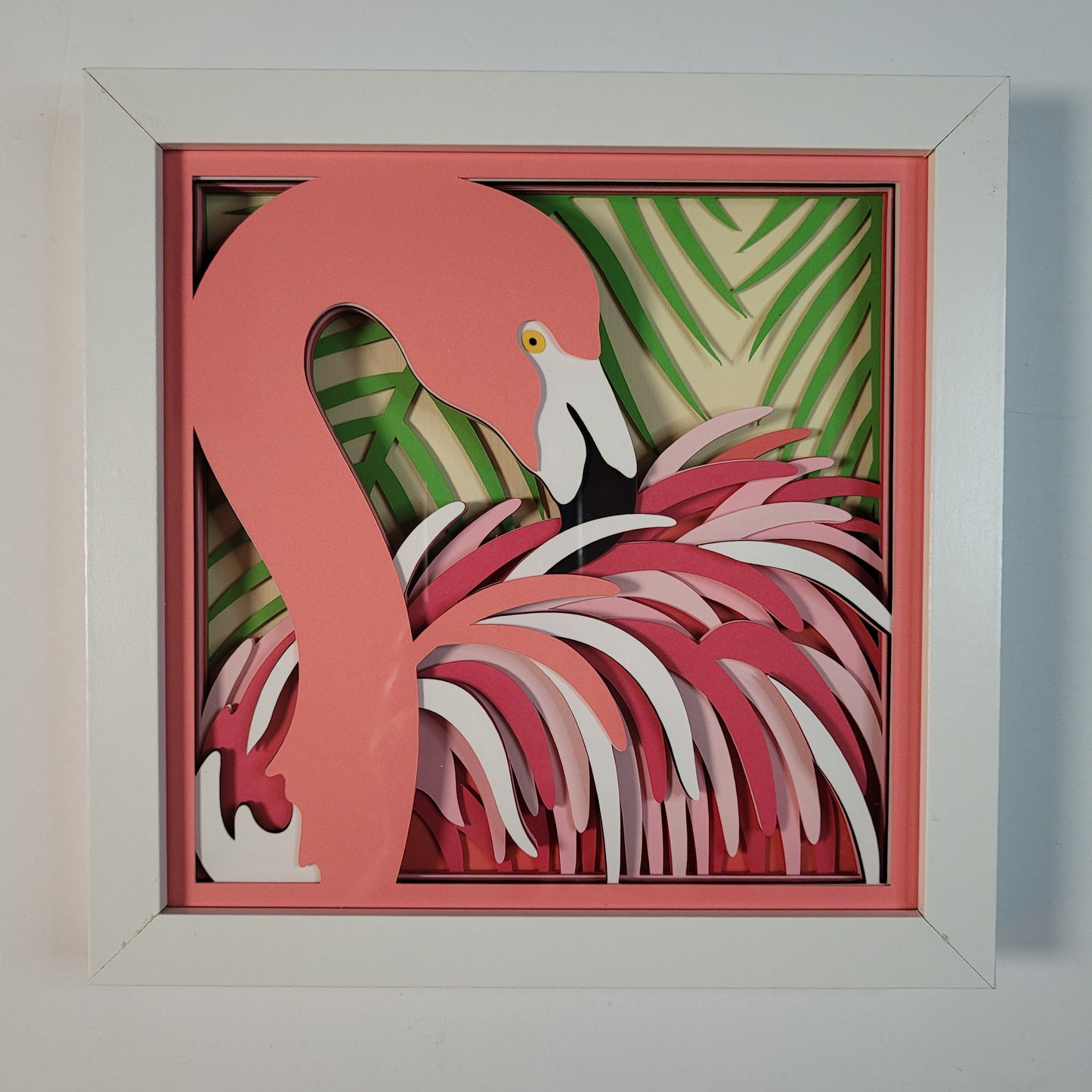 Flamingo shadow box