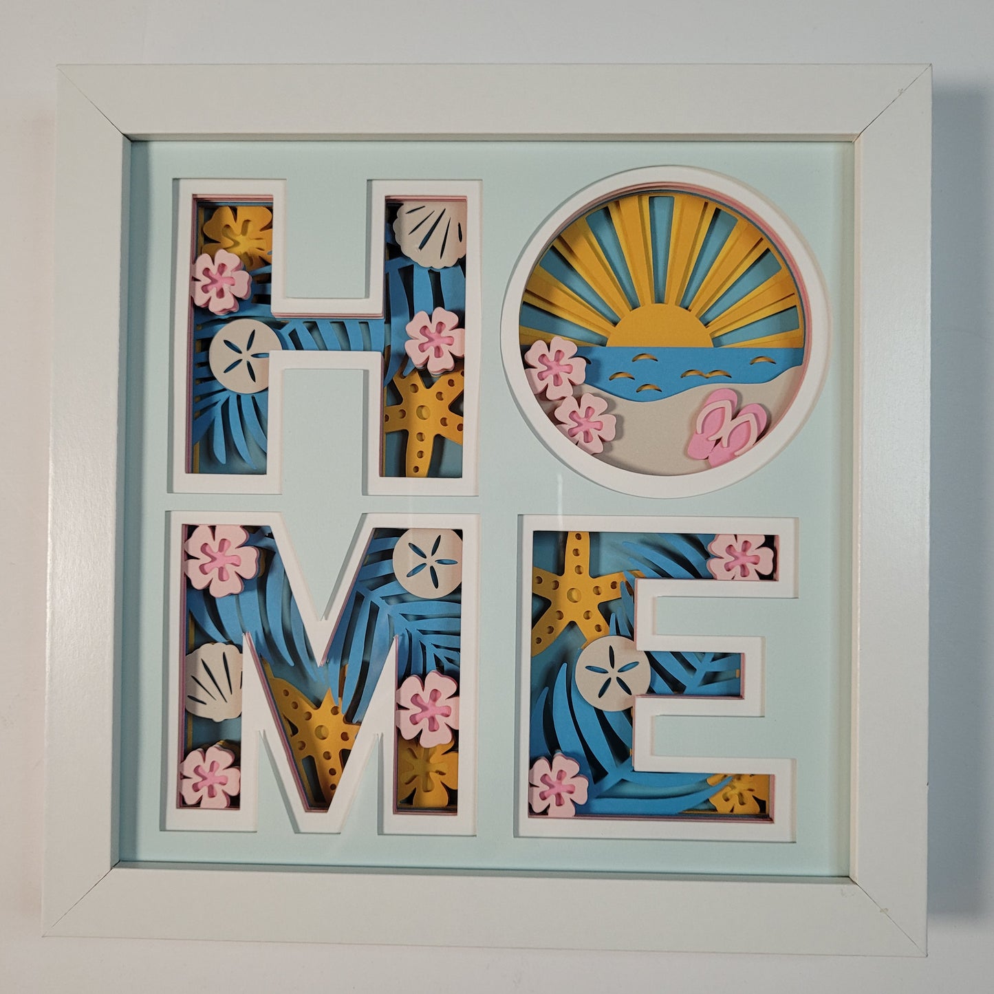 Beach Home shadow box
