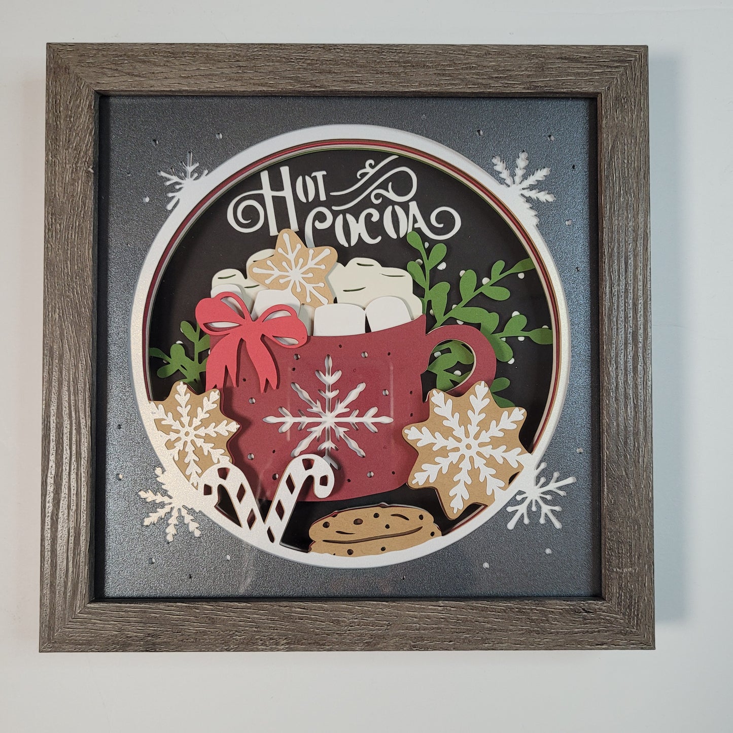 Hot Cocoa shadow box