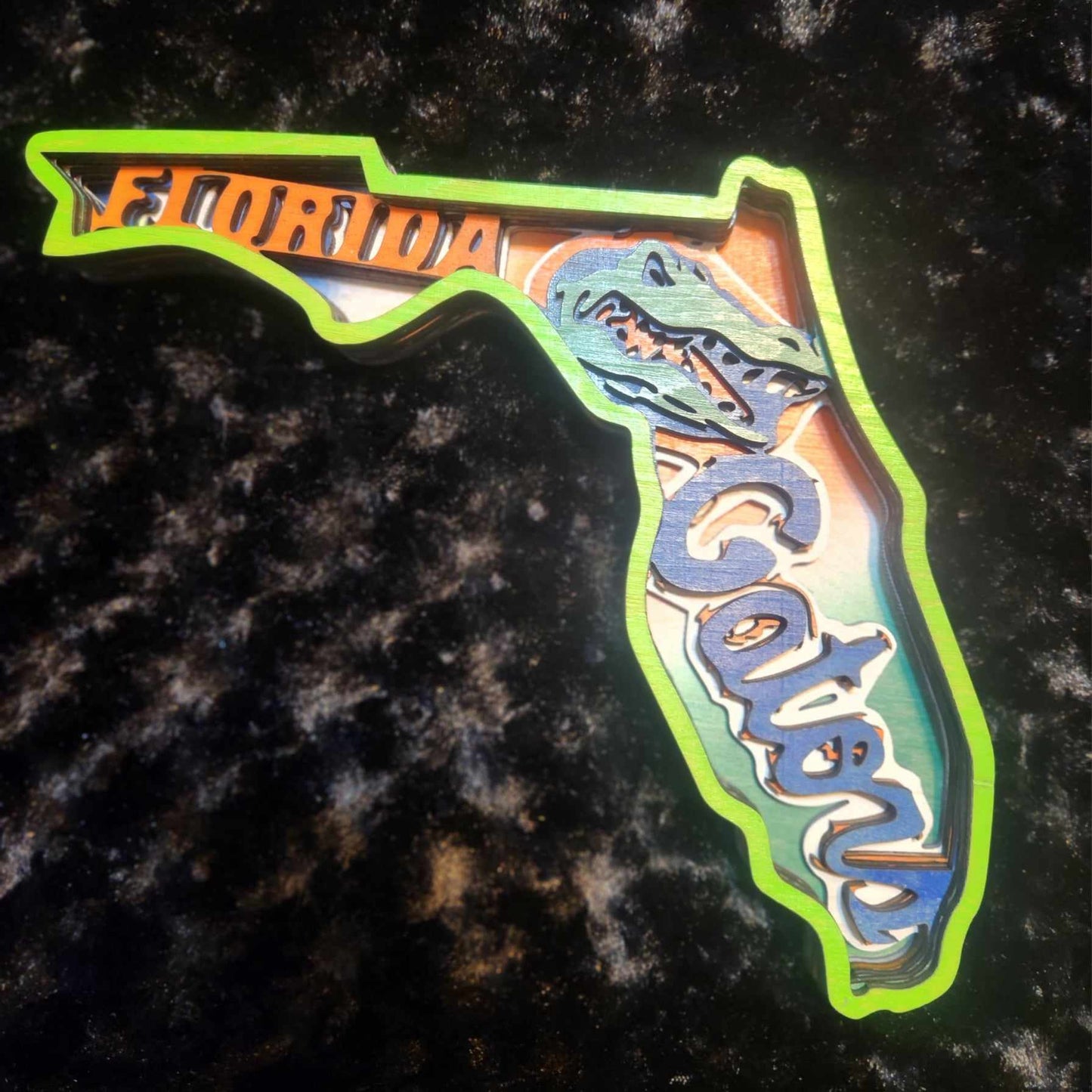 Wooden Layered Florida Gators hanging wall art