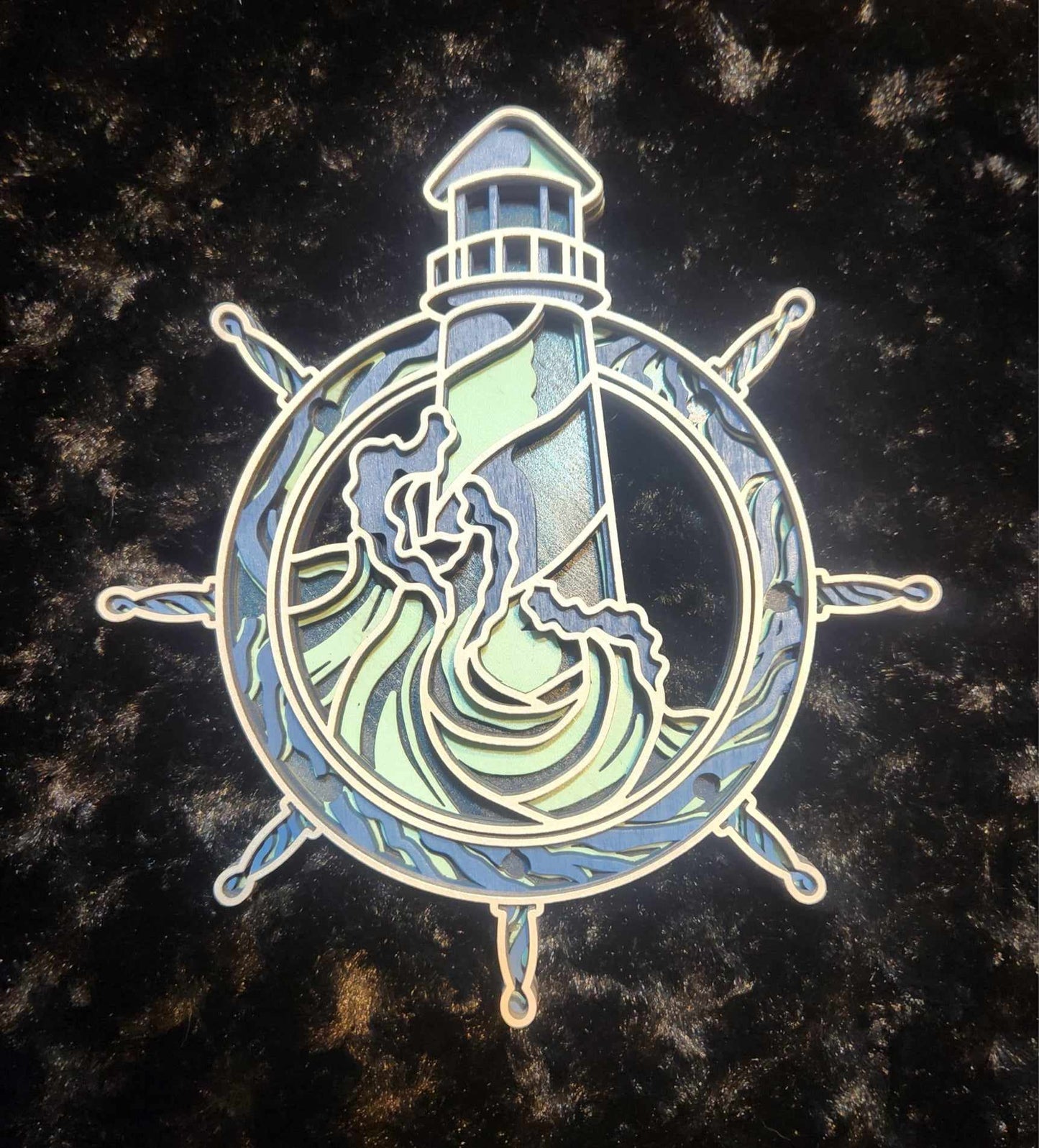 Wooden layered Lighthouse Decor