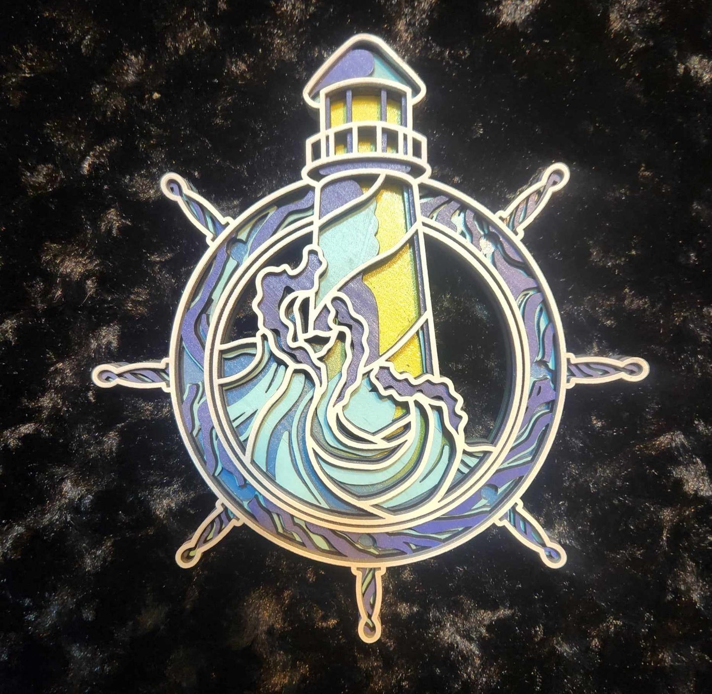 Wooden layered Lighthouse Decor