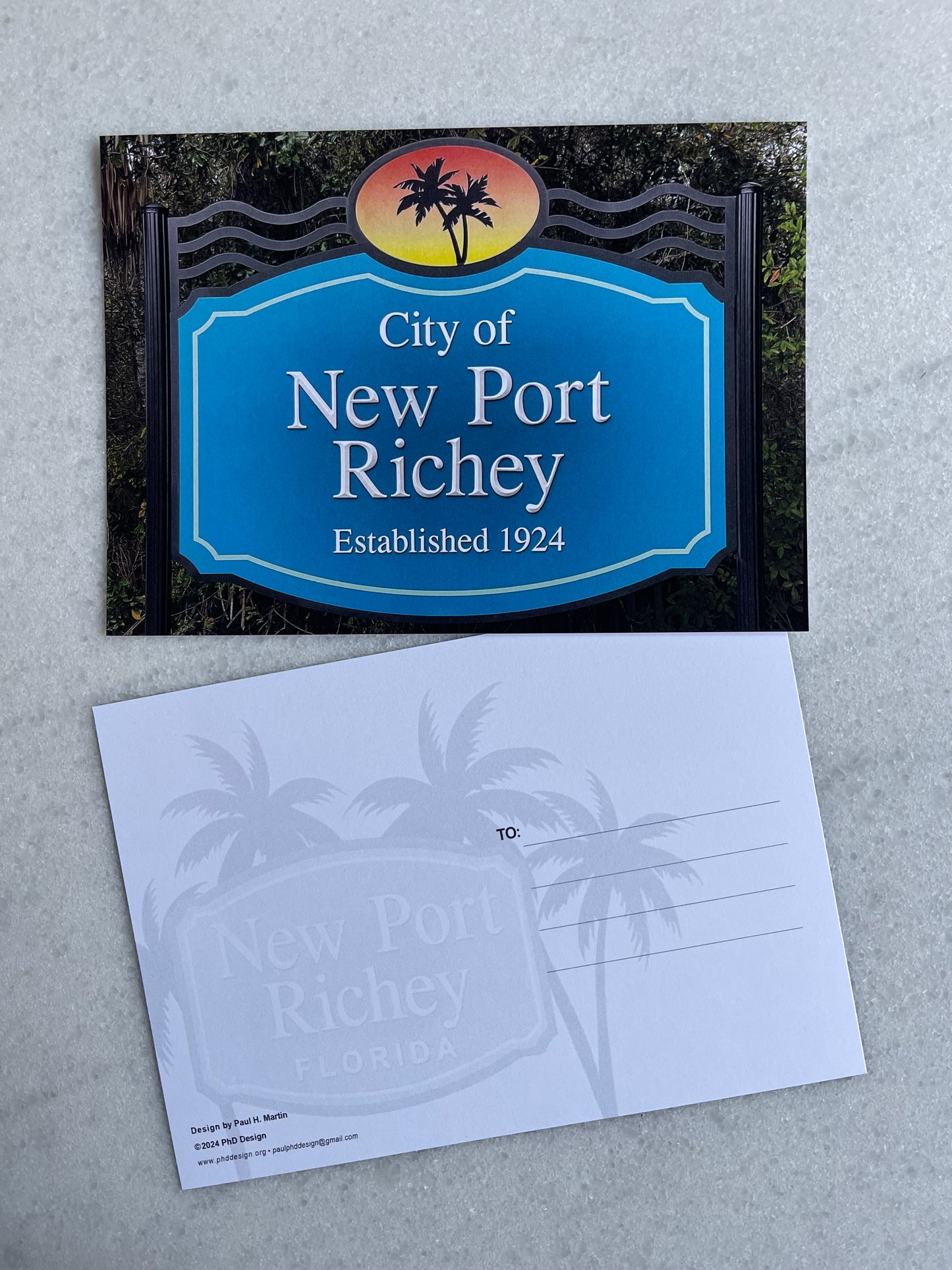 New Port Richey, FL (Town Sign) - 5x7 Postcard