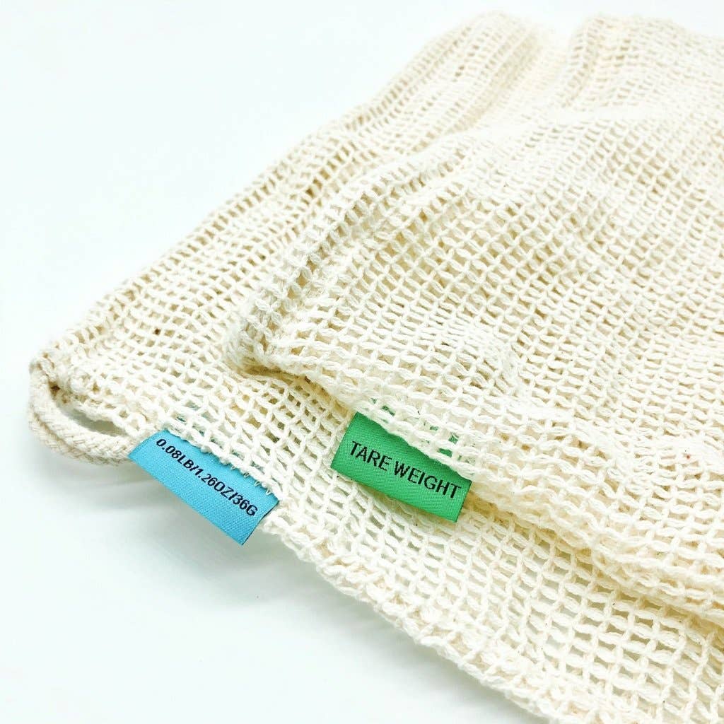 2 Pack Organic Cotton Mesh Produce Bags | Earth Day