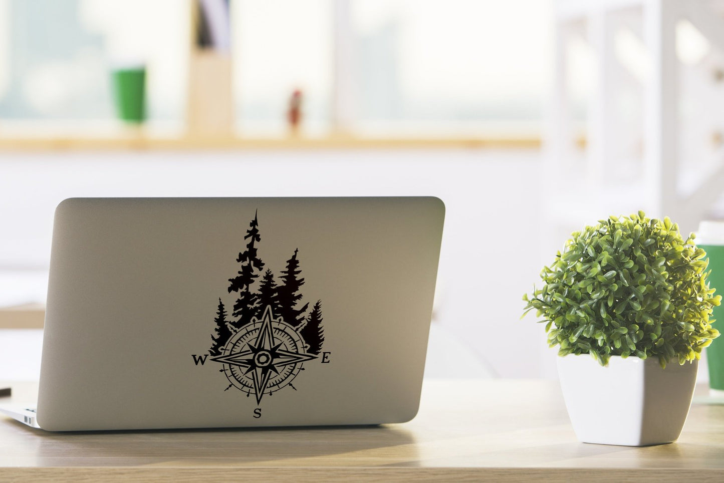 Forest Compass Rose Vinyl Decal | 278