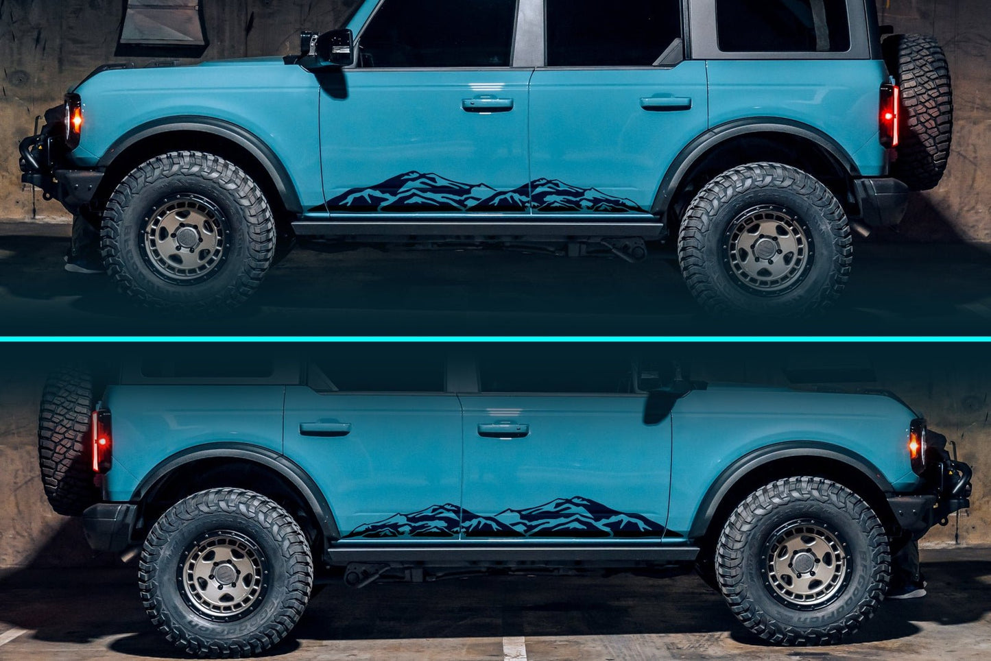 Mirrored Pair of Sand Dunes Vinyl Decals | 305P