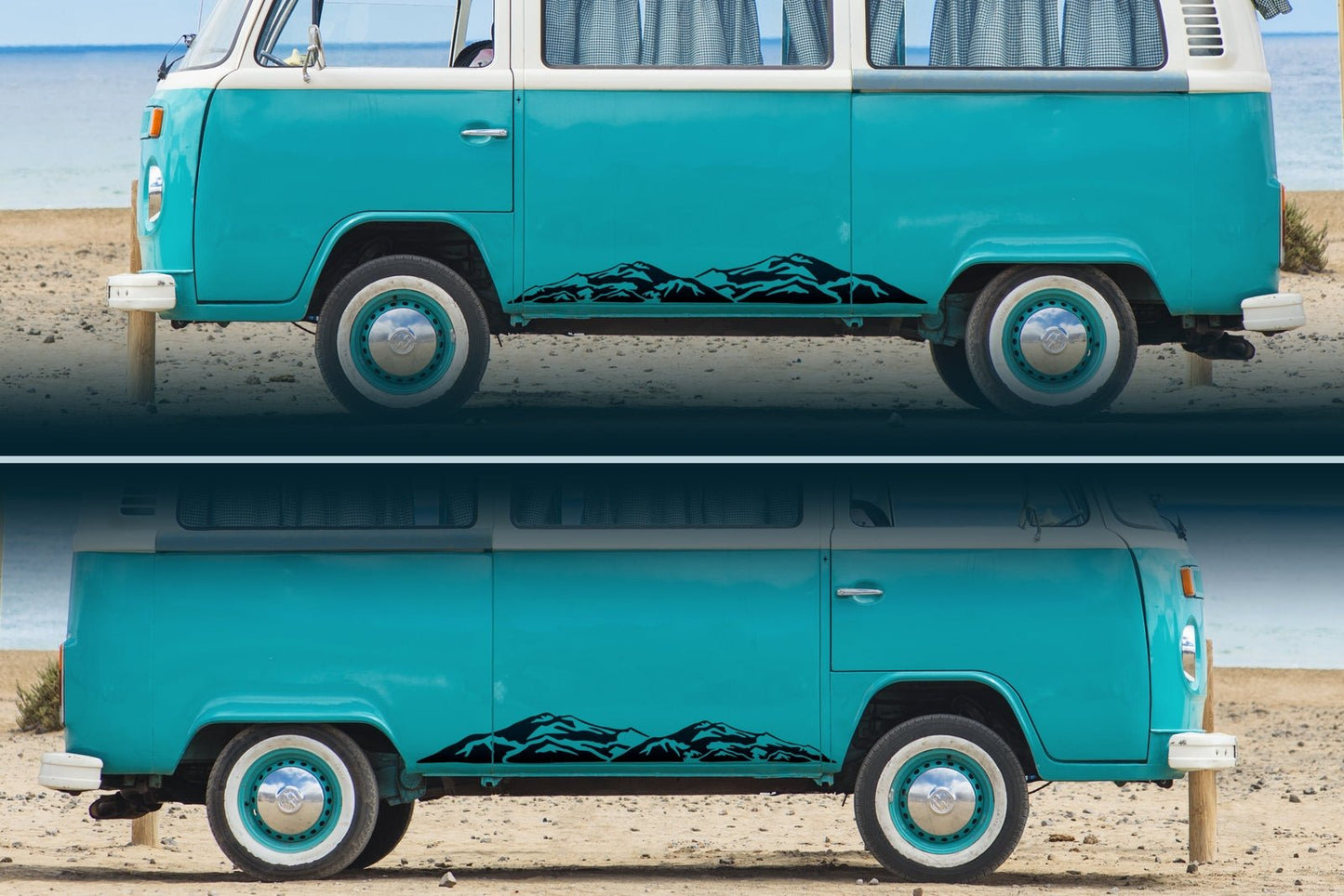 Mirrored Pair of Sand Dunes Vinyl Decals | 305P