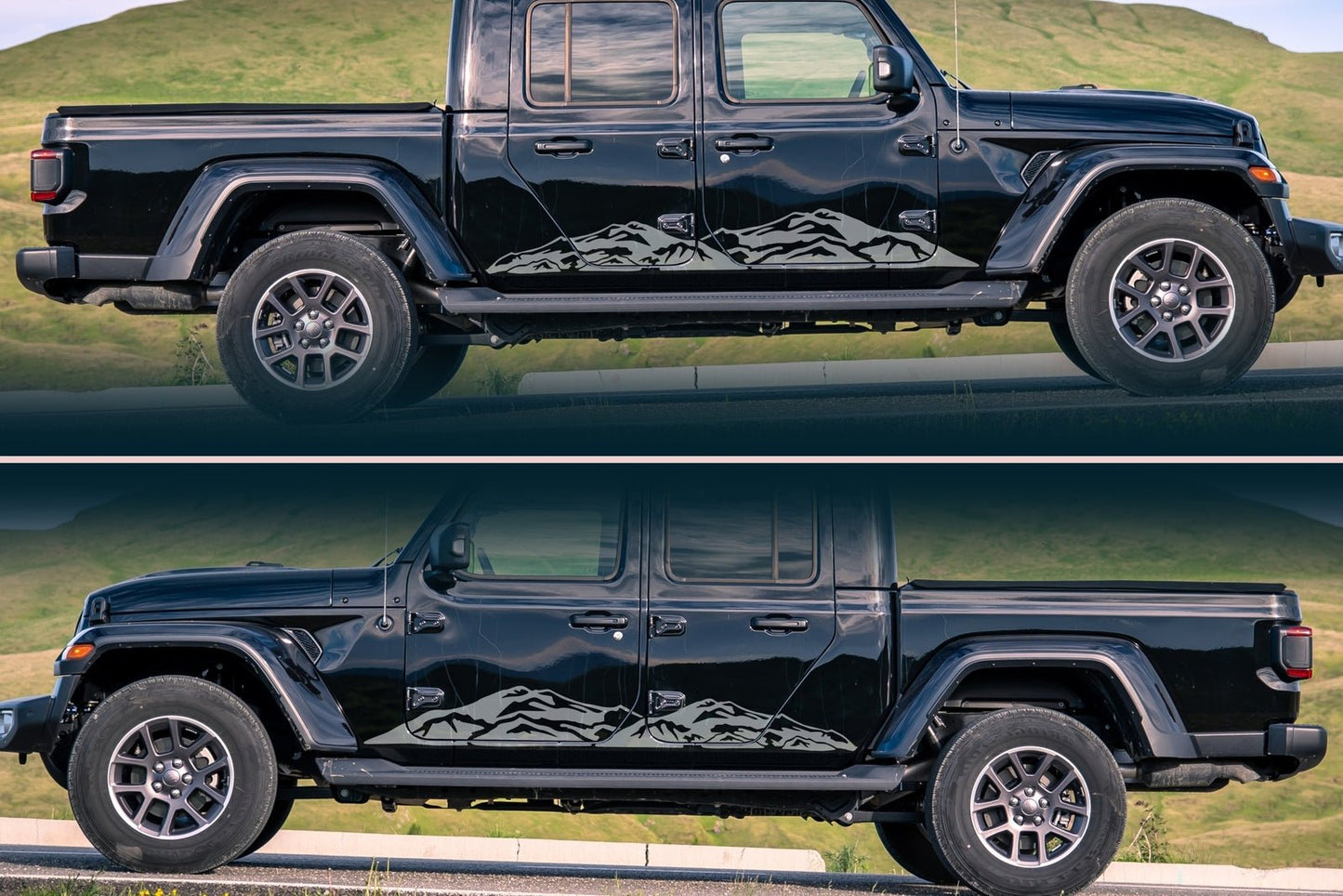 Mirrored Pair of Sand Dunes Vinyl Decals | 305P