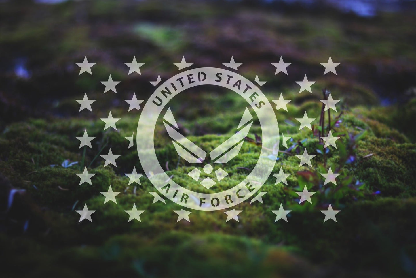 American Flag Air Force Star Union Vinyl Decal or Stencil | 311