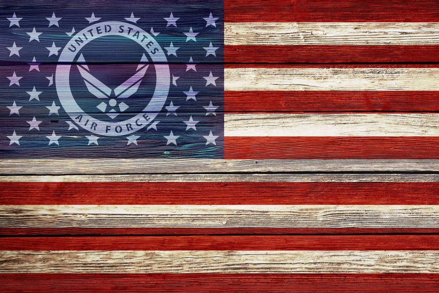 American Flag Air Force Star Union Vinyl Decal or Stencil | 311