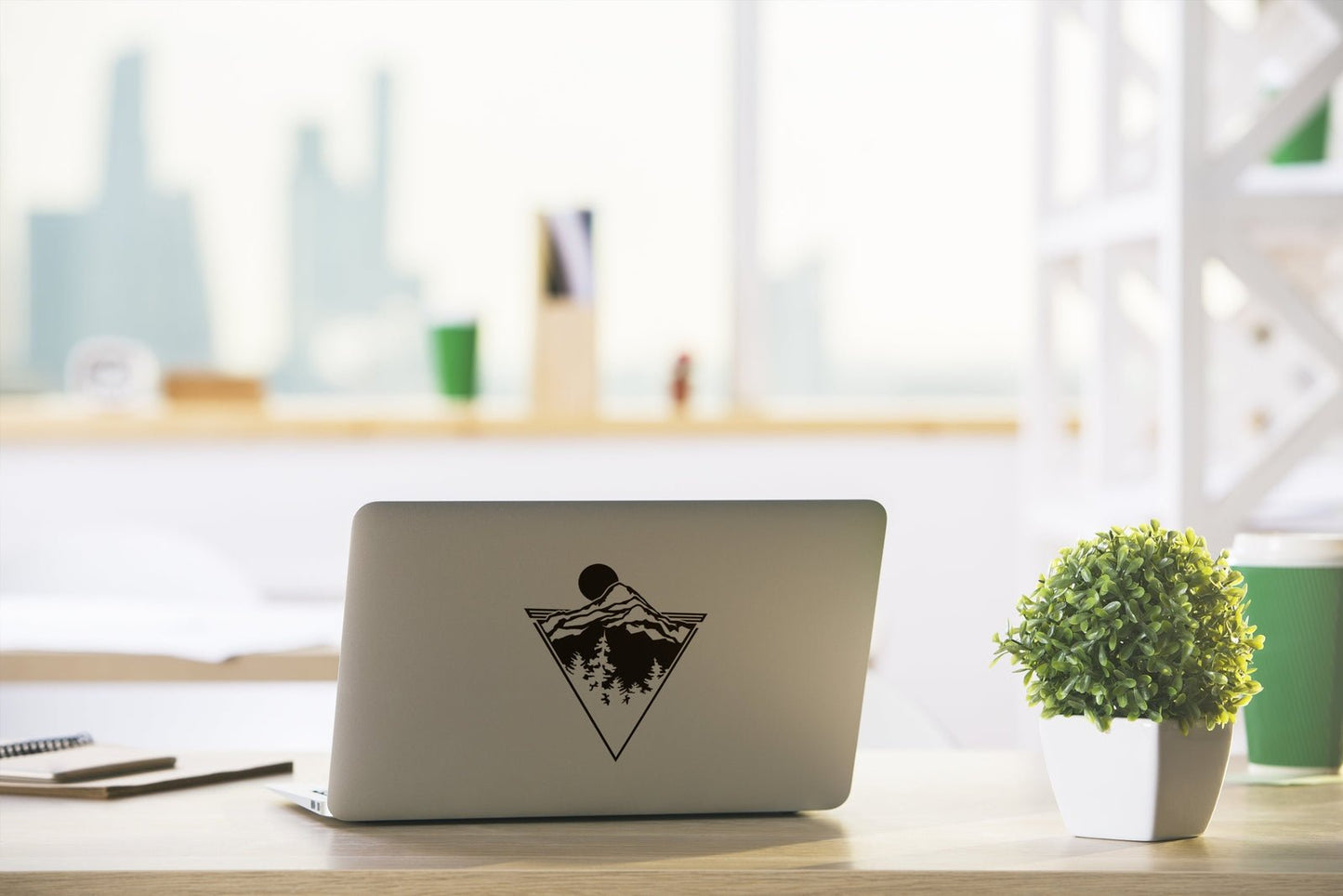 Forest and Mountains Triangle Vinyl Decal | 313