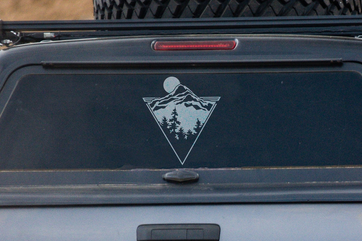 Forest and Mountains Triangle Vinyl Decal | 313