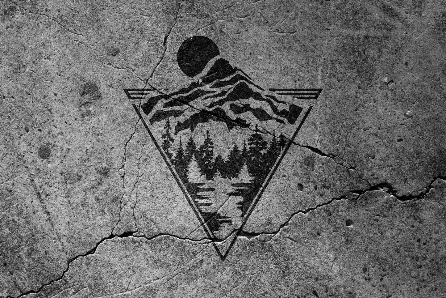 Mountain River Triangle Vinyl Decal | 316