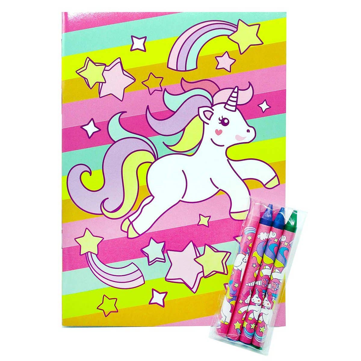 Unicorn Coloring Books with Crayons Party Favors