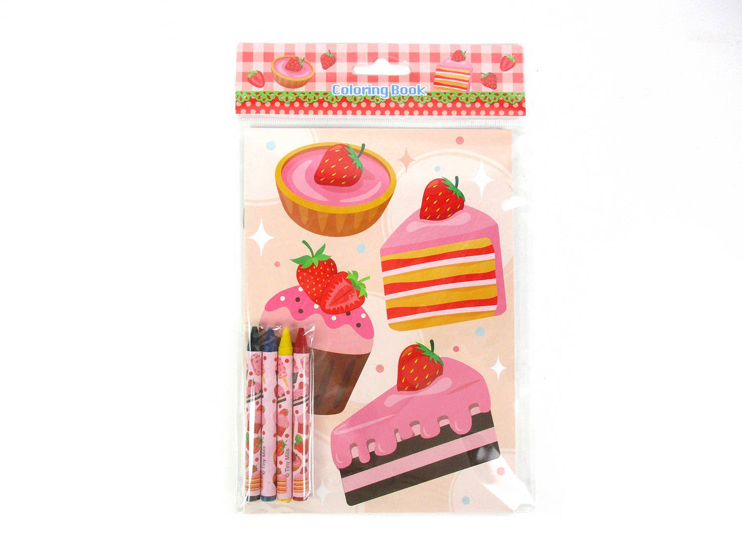 Strawberry Coloring Books with Crayons Party Favors