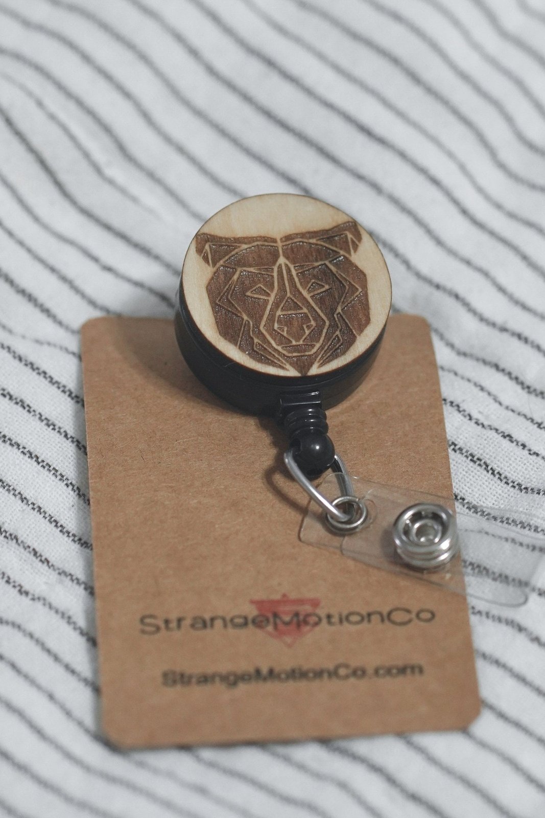 Geometric Bear Badge Reel | 41