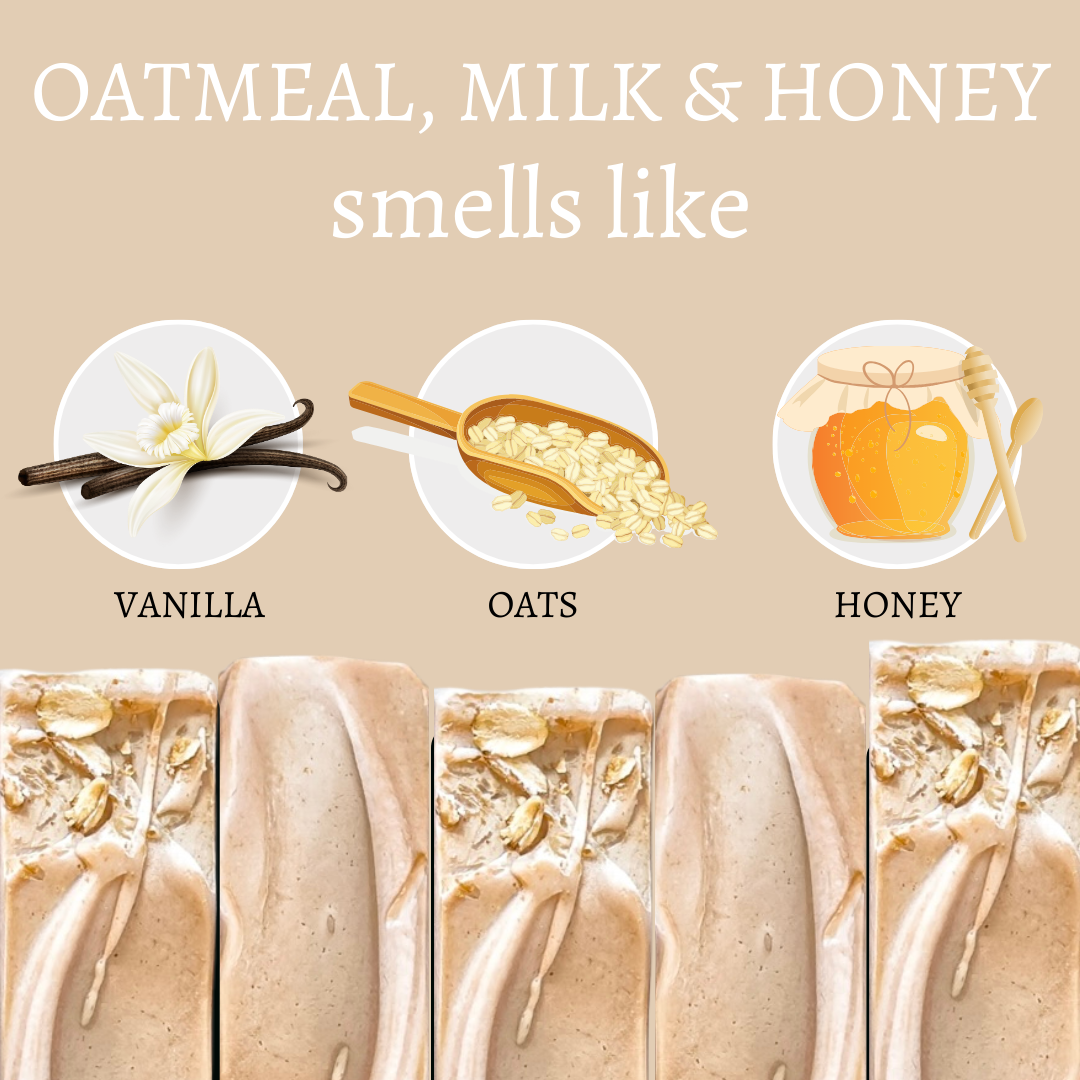 Oatmeal, (Goat's) Milk & Honey Handmade Soap Bar - 4oz