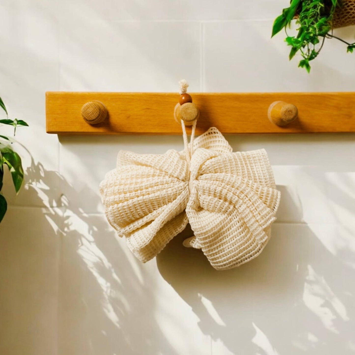 Shower Pouf | Ramie Exfoliating Sponge | Stocking Stuffer