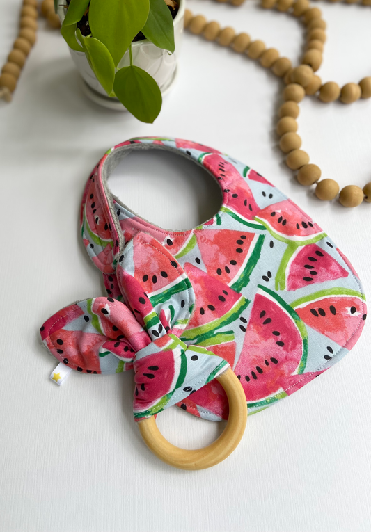 Watermelon Whimsy bib