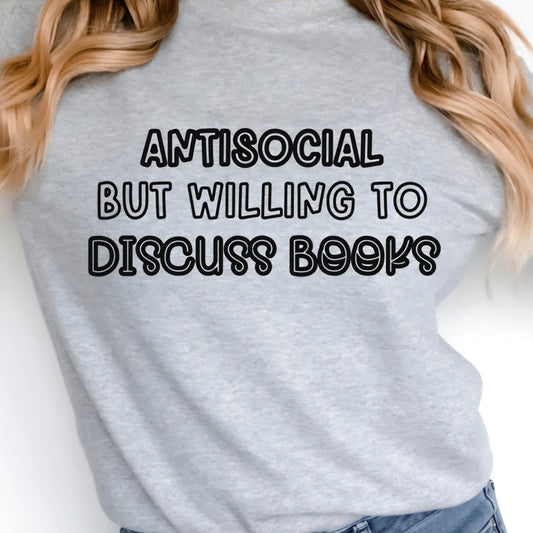 Unisex - ANTISOCIAL BUT WILL DISCUSS BOOKS