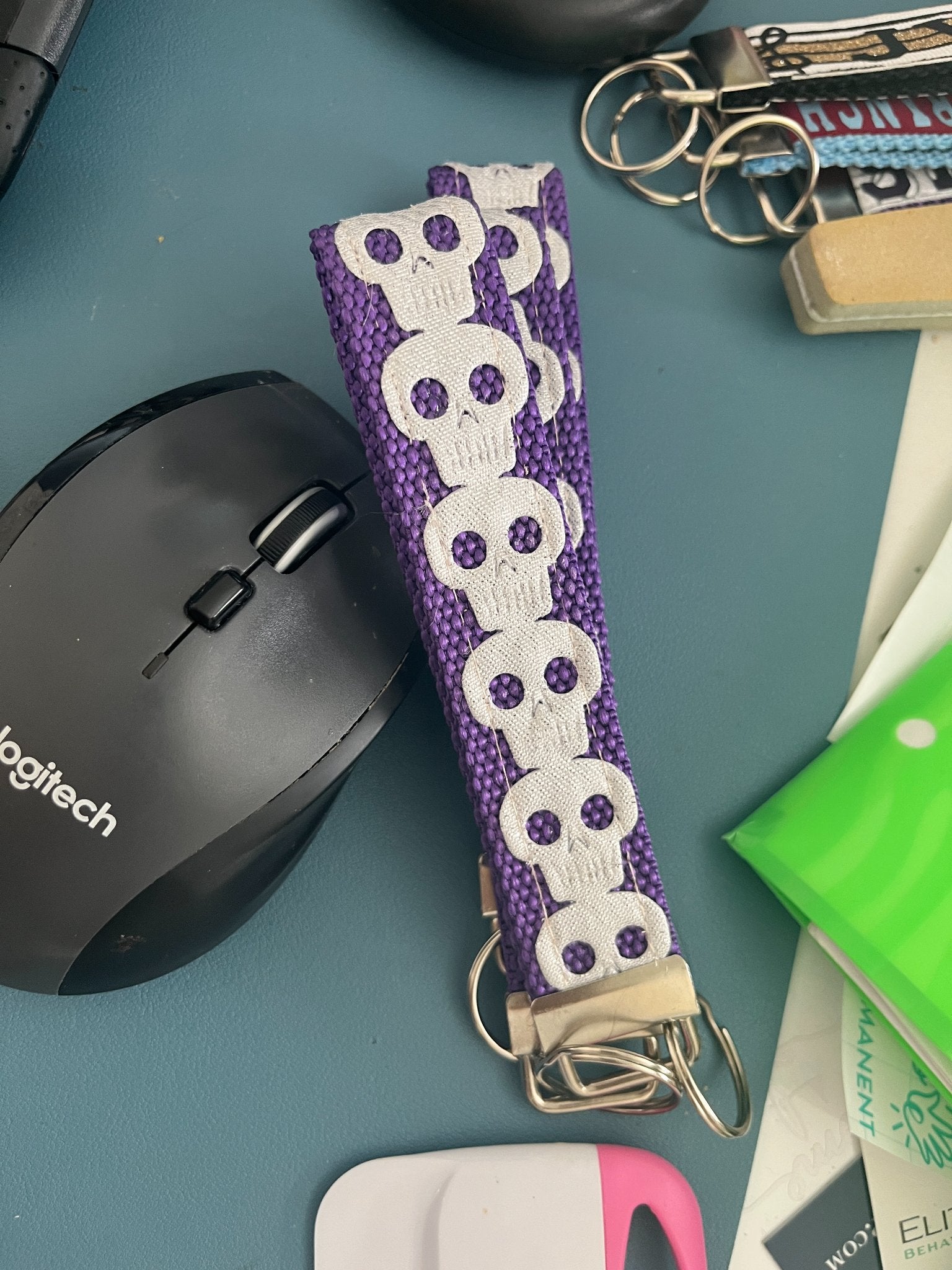 Skeleton Key Fob - Purple - 1