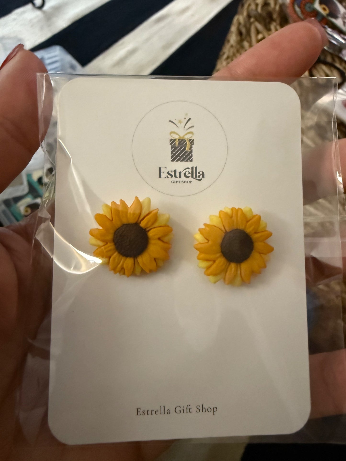 Sunflower Stud Earrings - 1
