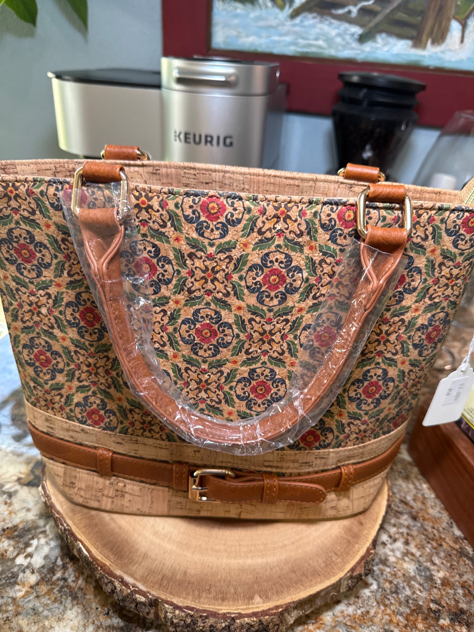 Cork Bag 2 Leather Straps - 1