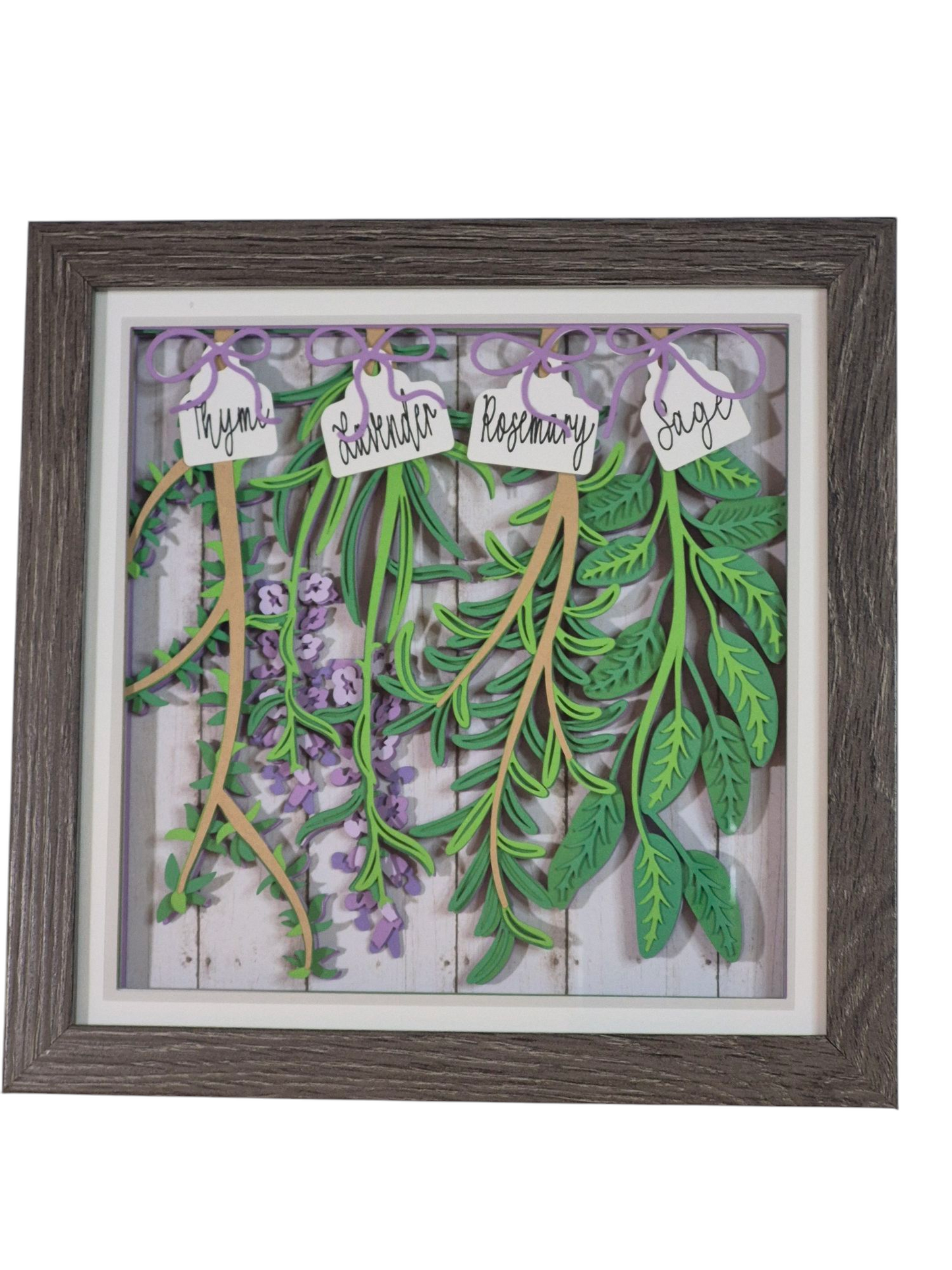 3D Hanging herbs shadow box - 1