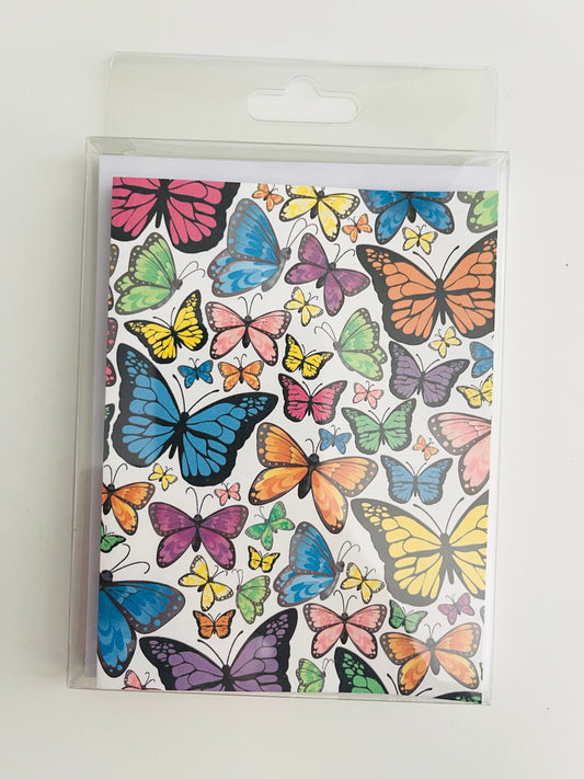 Colorful Butterflies - Set of 6 Cards