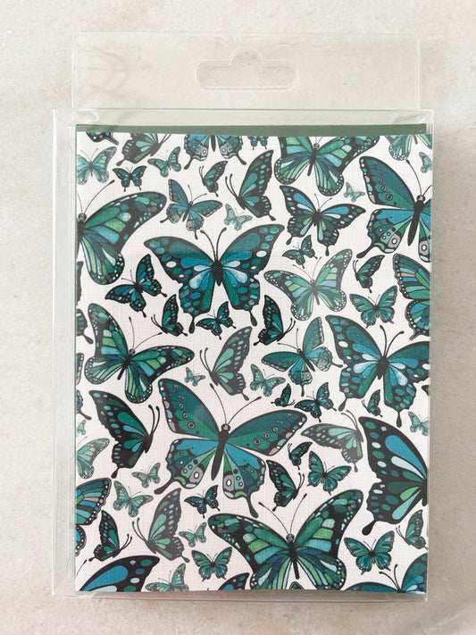 Green Butterflies – Set of 6 Cards