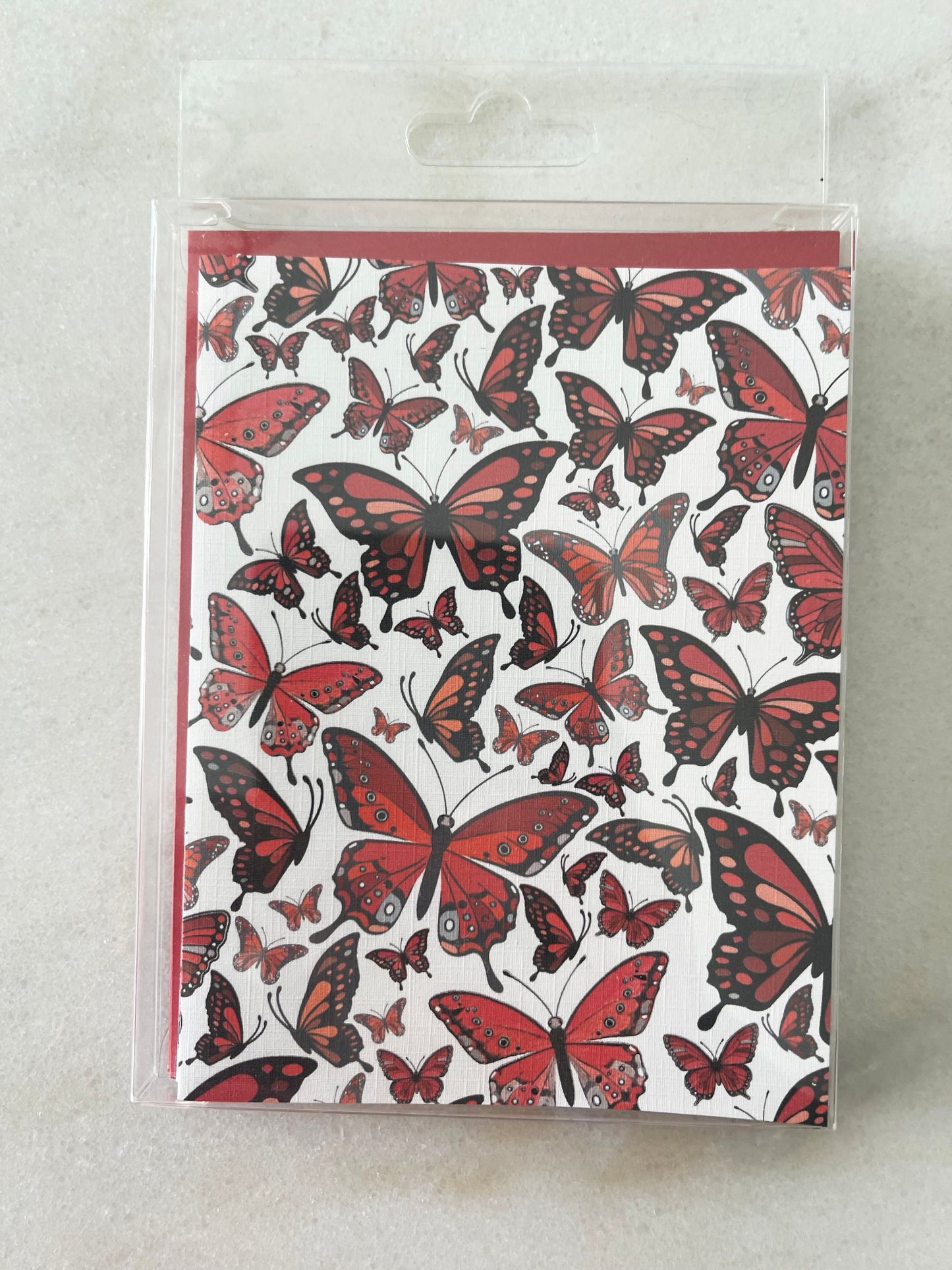 Red Butterflies – Set of 6 Cards