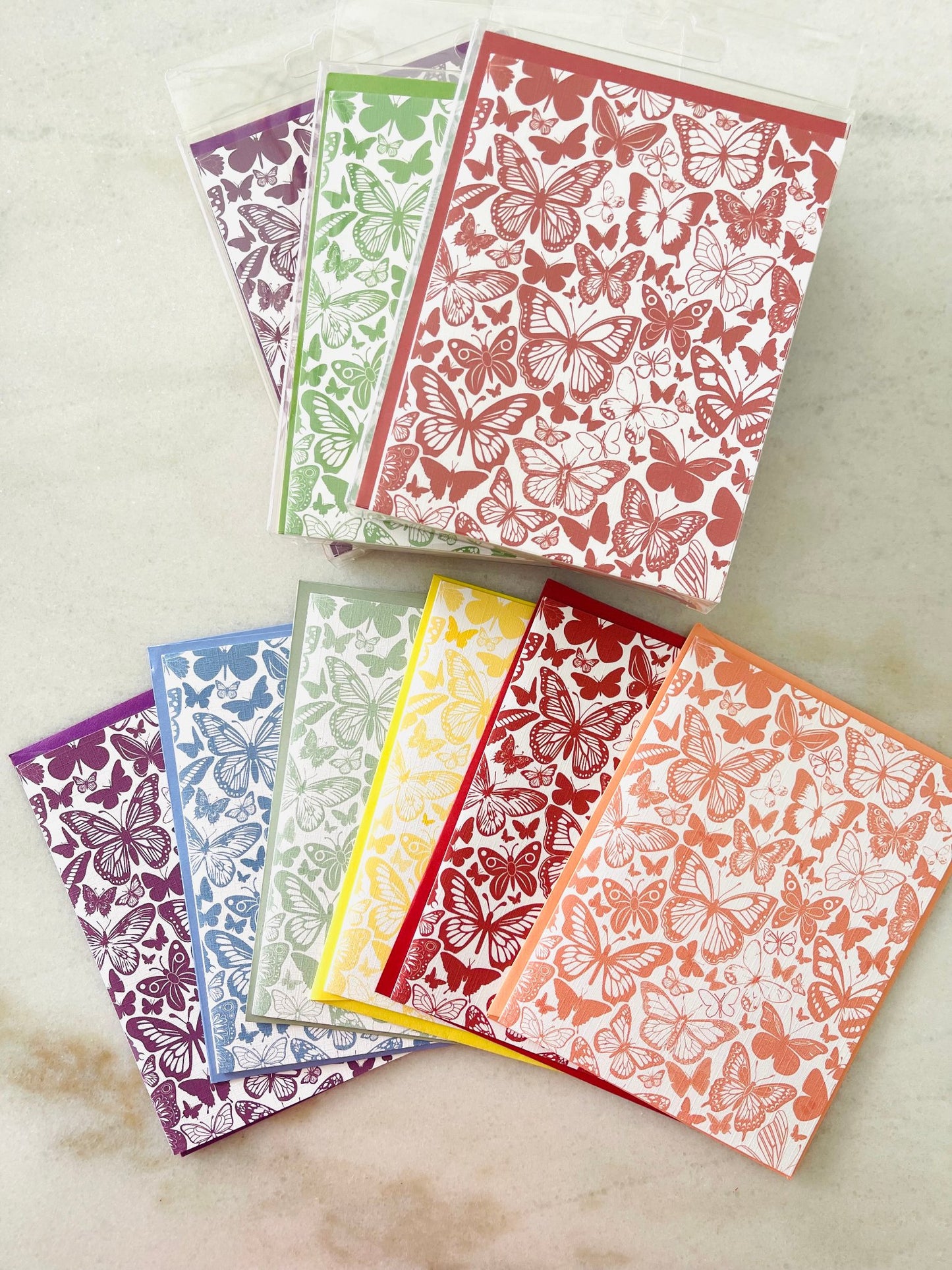 Set of 6 - Butterfy Repeat Cards