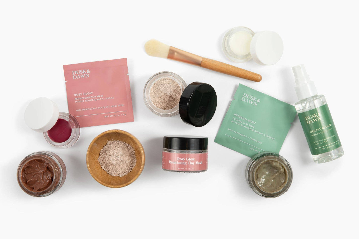 Rosy Glow Resurfacing Clay Mask - 1 Skincare Treatment Pouch