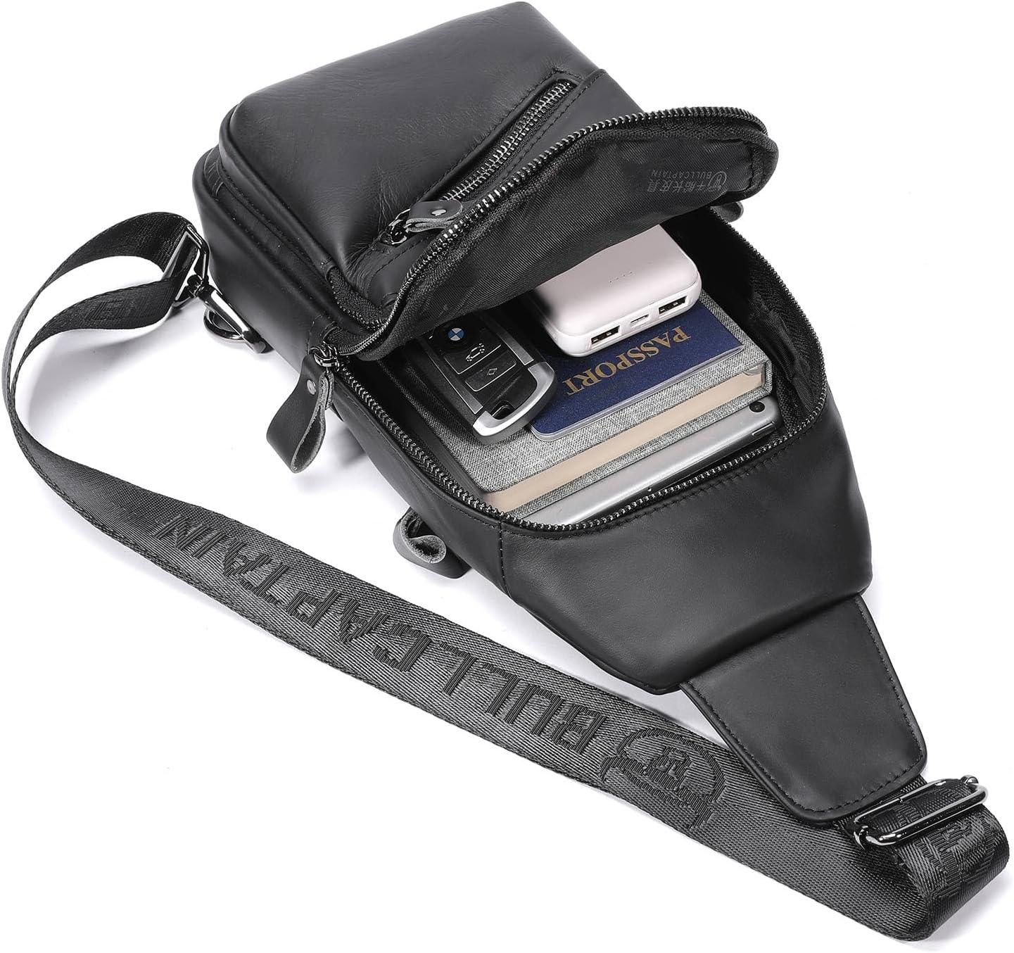 FR Fashion Co. Men's Executive Leather Sling Bag
