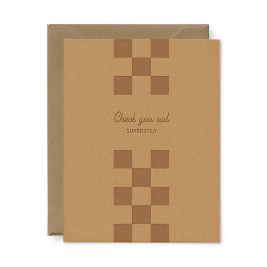 Check You Out Achievement Greeting Card