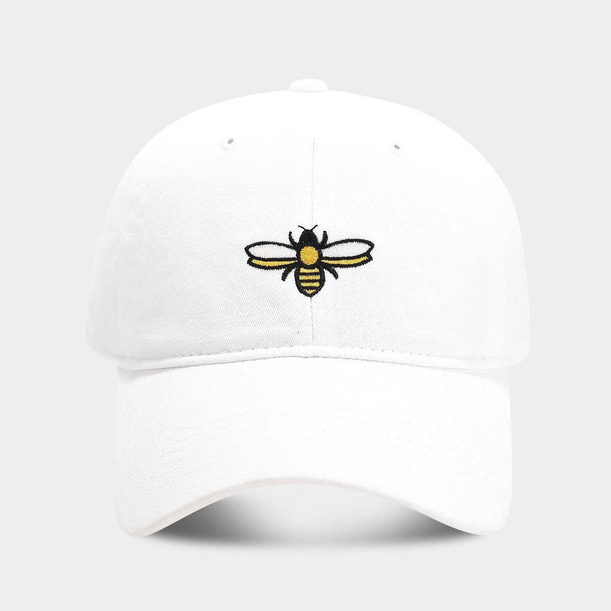 Bee Embroidery Baseball Cap - Outdoor Sun Hat