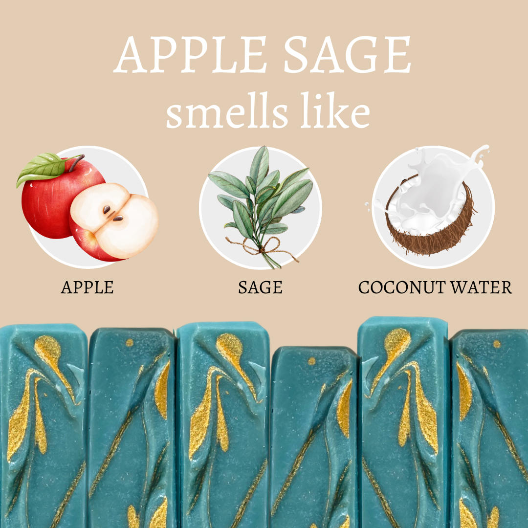 Apple Sage Vegan Handmade Soap Bar - 4oz