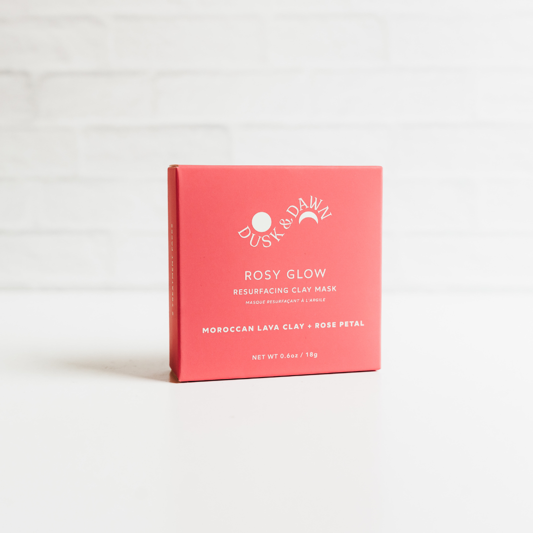 Rosy Glow Resurfacing Clay Mask - 1 Skincare Treatment Pouch