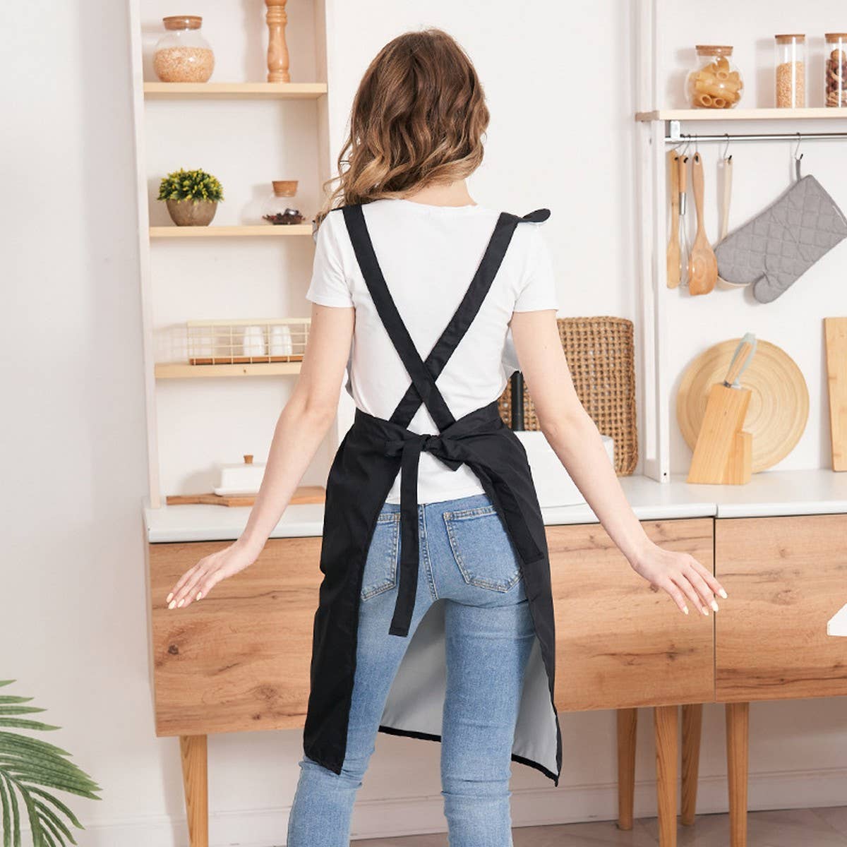 Solid Color Waterproof Work Apron