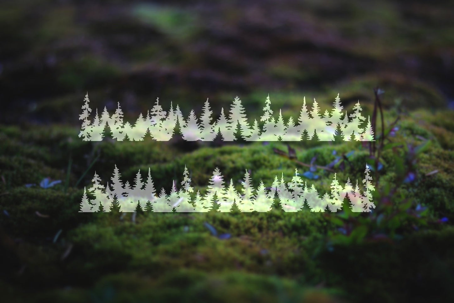 Mirrored PAIR of Forest Banner Vinyl Decals | 107P