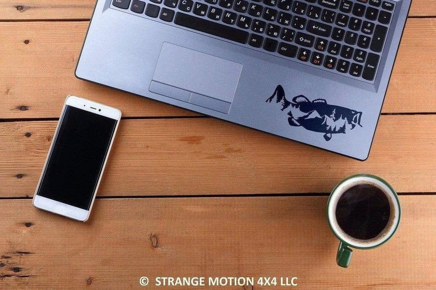Mountain Bass Vinyl Decal | 110