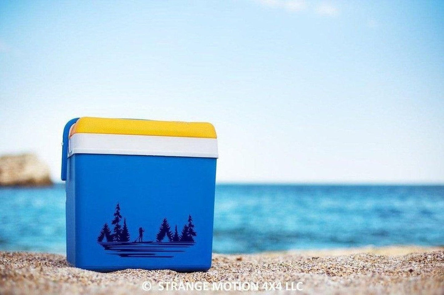 Lake Paddleboarder With Long Hair Vinyl Decal | 14