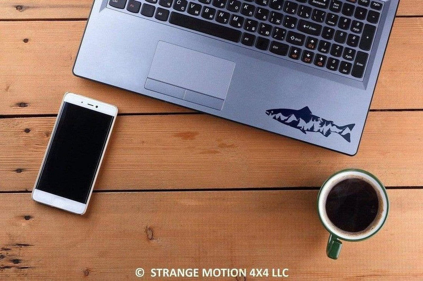Mountain Salmon Vinyl Decal | 6