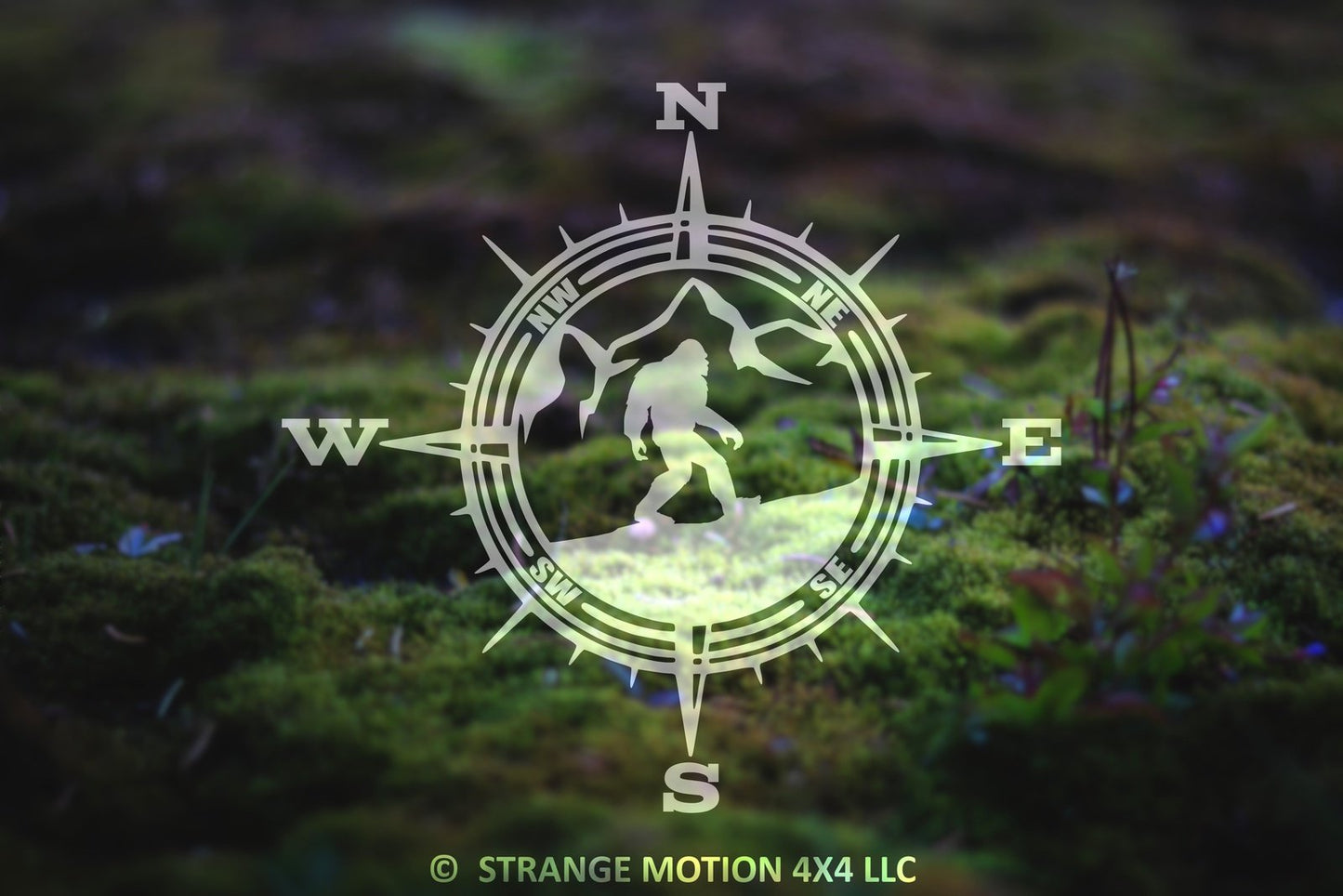 Sasquatch Wilderness Compass Vinyl Decal | 255